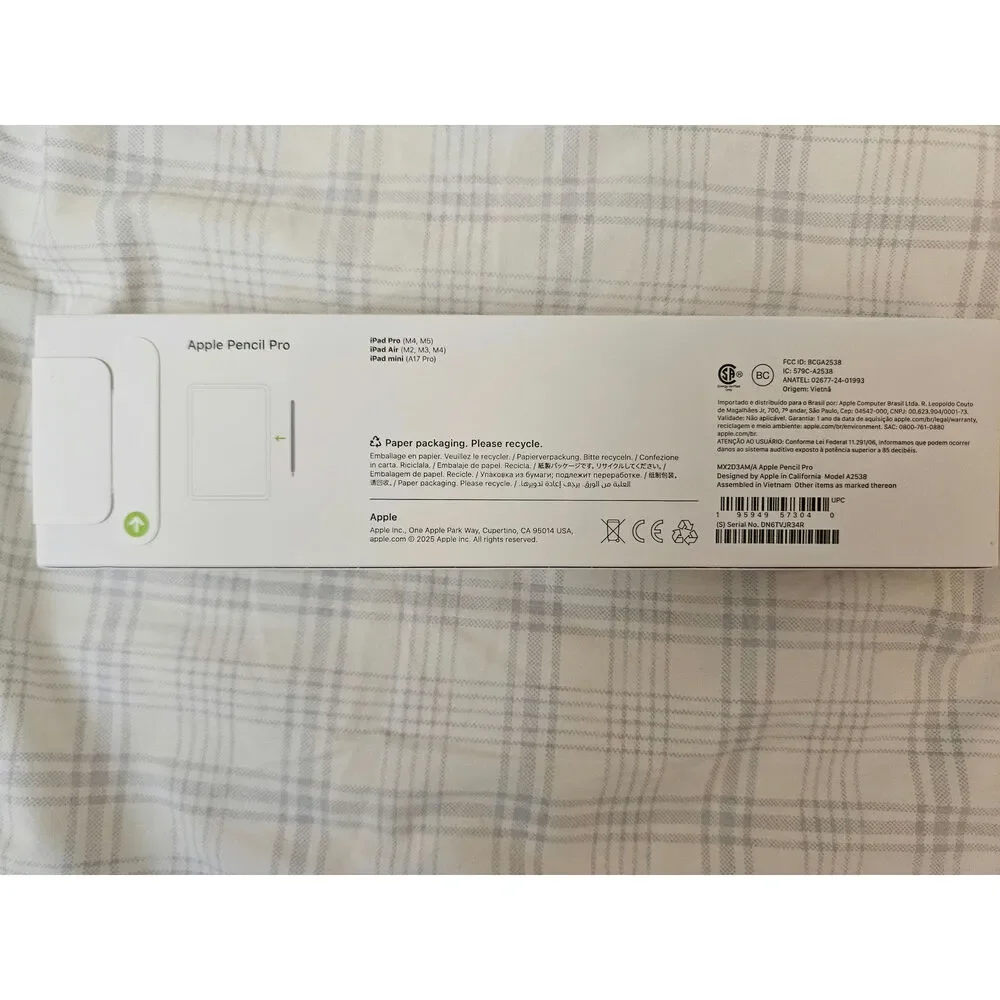 Apple Pencil Pro, White MX2D3AM/A NEW